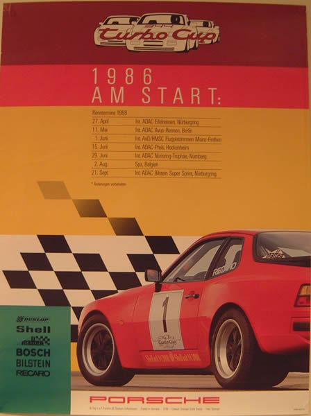 Turbo Cup Race Dates Poster                                 