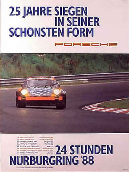 24 Stunden Nurburgring (1988) (911RSR) Poster               