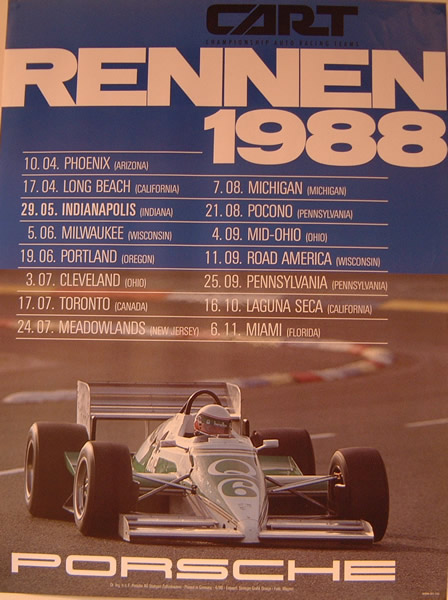 Cart Rennen (USA) Race Dates 1988 Poster                    